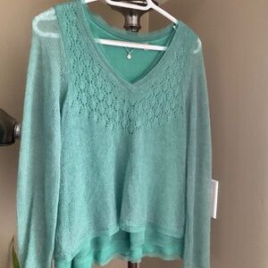 Knitted And Knotted Green Sweater Size S